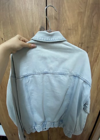 Kadın Bej Düğmeli Denim Ceket - Görsel 3