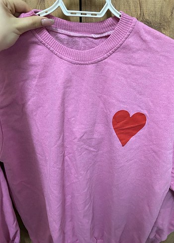 Pembe Baskılı Kadın Sweatshirt - Görsel 3