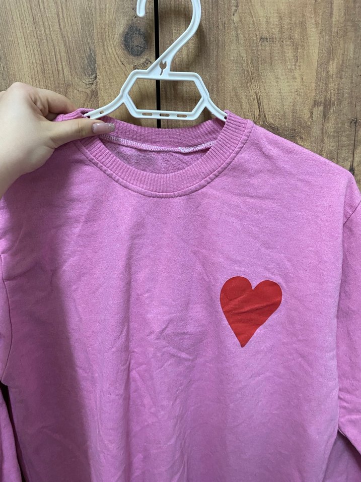 Pembe Baskılı Kadın Sweatshirt - Görsel 2