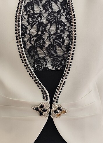 Ceketli abiye elbise  - Görsel 5