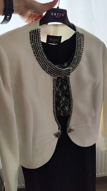 Ceketli abiye elbise  - Görsel 7