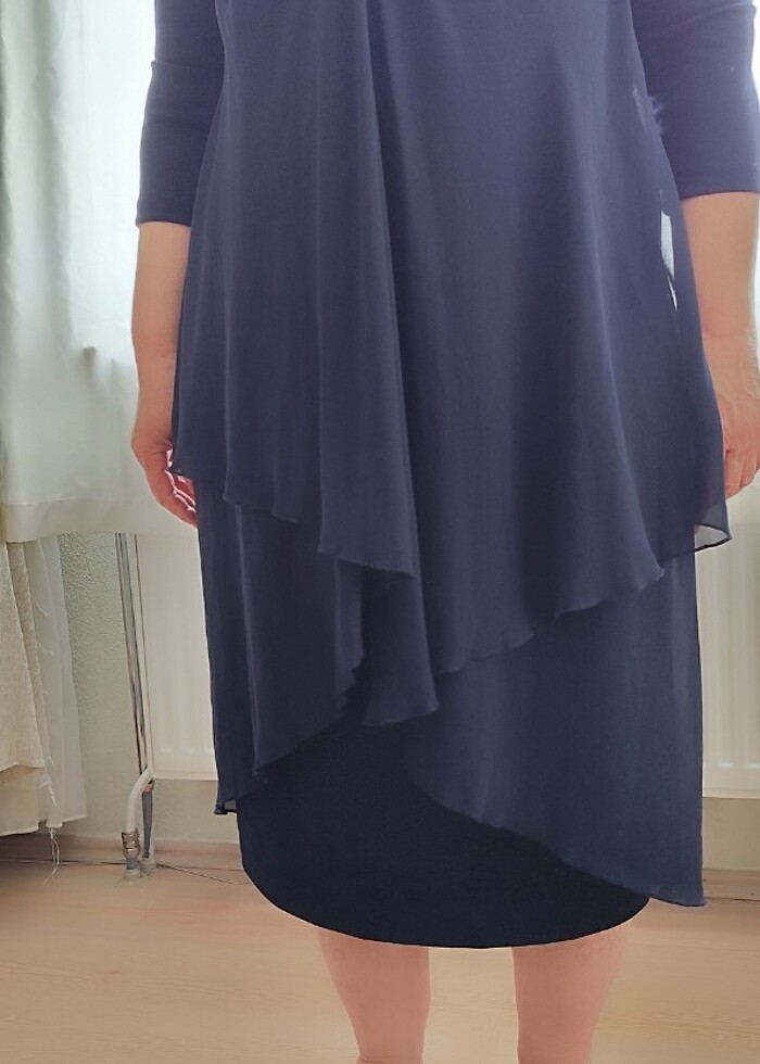 Lacivert abiye elbise - Görsel 2