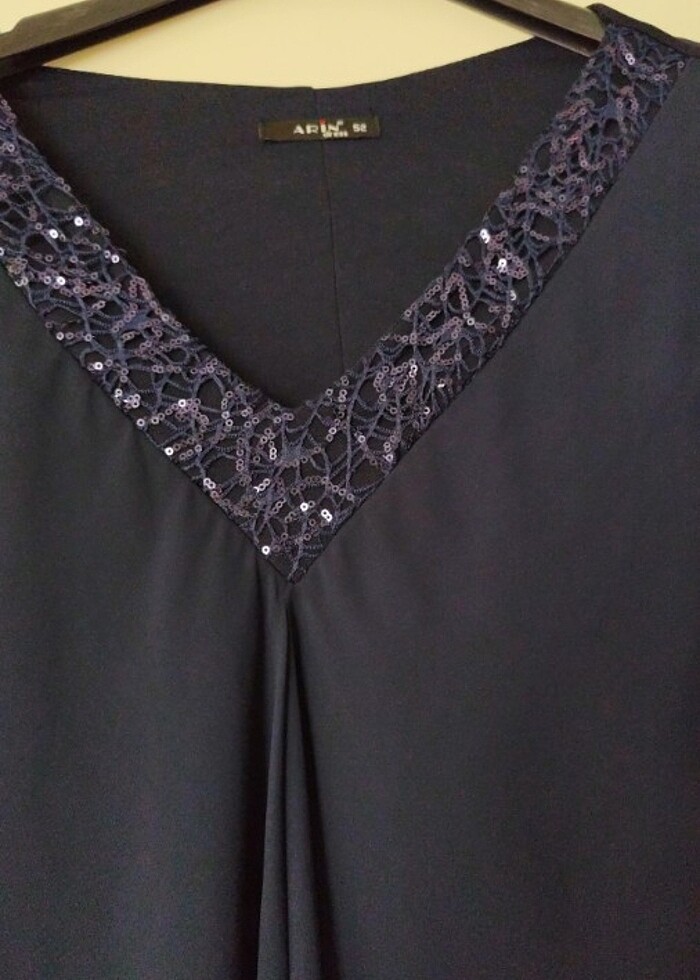 Lacivert abiye elbise - Görsel 5