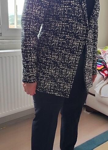 Siyah Beyaz blazer ceket 
