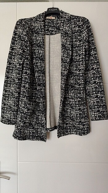 Siyah Beyaz blazer ceket  - Görsel 6