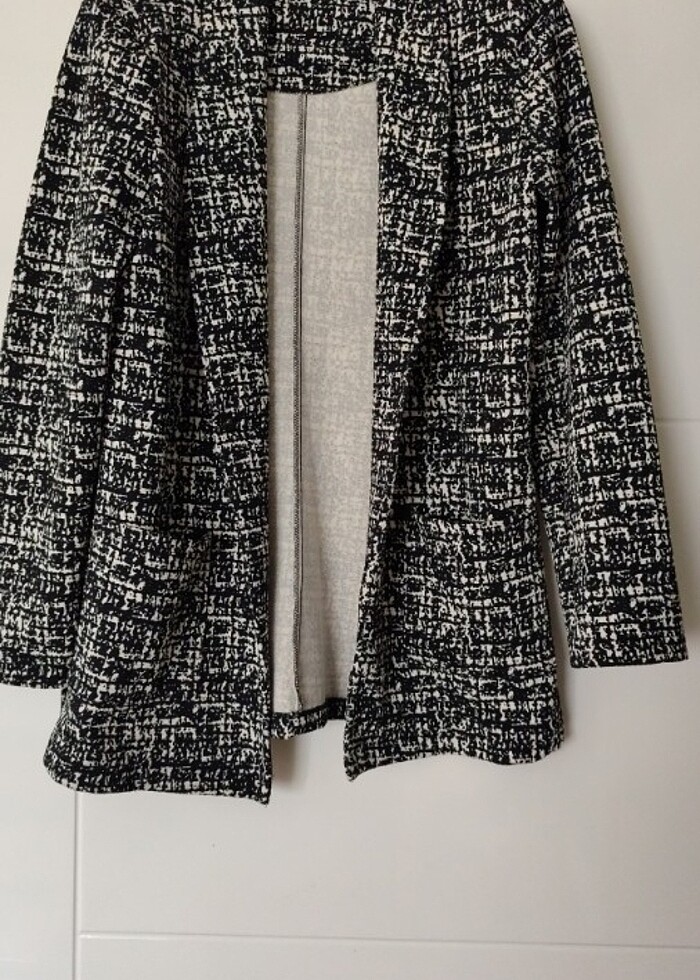 Siyah Beyaz blazer ceket  - Görsel 5