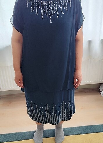 Zümrüt yeşili taşlı abiye  - Görsel 6