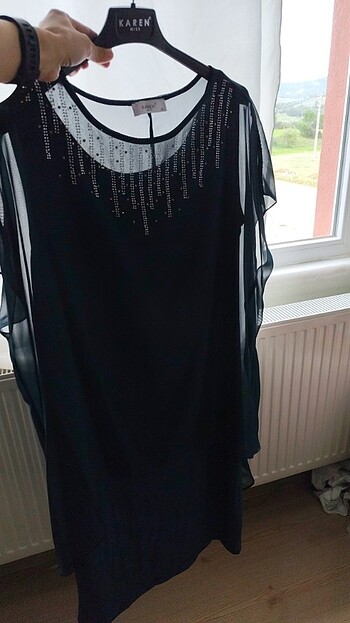 Zümrüt yeşili taşlı abiye  - Görsel 8