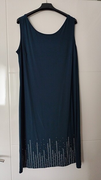 Zümrüt yeşili taşlı abiye  - Görsel 13