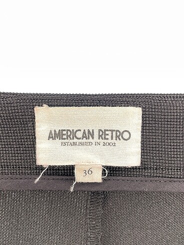 38 Beden siyah Renk American Retro Düz Kesim %70 İndirimli.