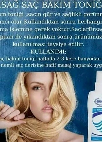 Ersağ Saç Bakım Toniği - Görsel 3