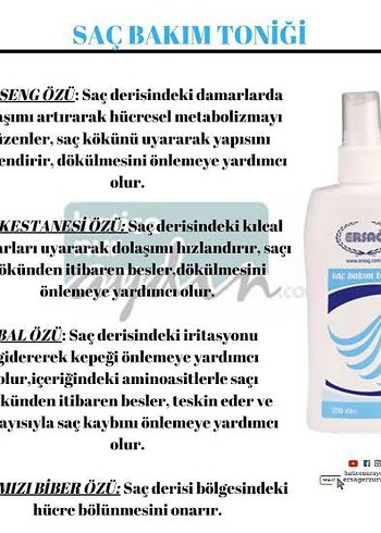 Ersağ Saç Bakım Toniği - Görsel 2