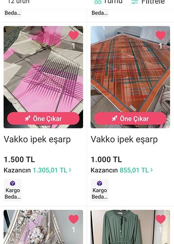 Vakko ipek eşarp