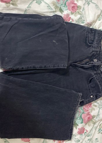 xs Beden siyah Renk Siyah Düğmeli Kadın Denim Pantolon