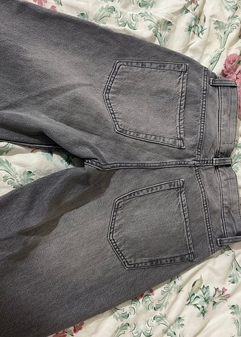 xs Beden gri Renk Gri Bol Kesim jean