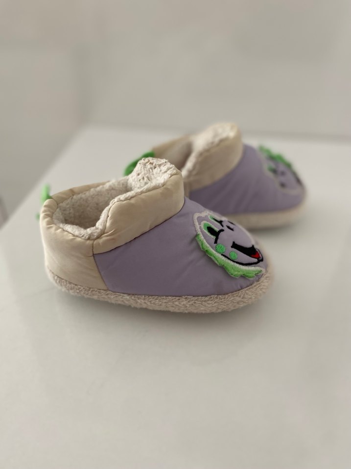 Mor Erkek Çocuk Sıcak Terlikler - Görsel 3