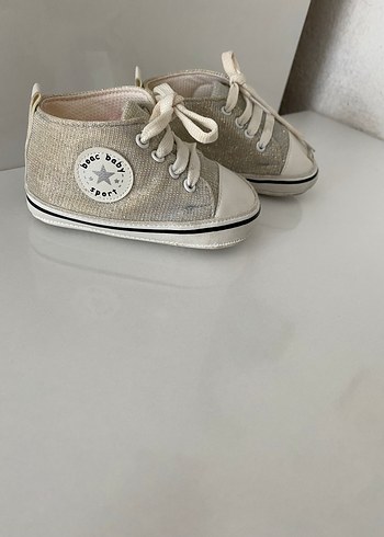 Bej Erkek Bebek İlk Adım Ayakkabısı Velcro - Görsel 4