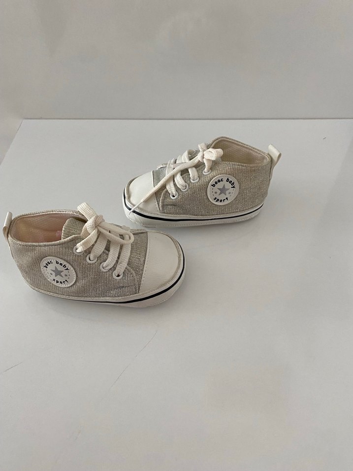 Bej Erkek Bebek İlk Adım Ayakkabısı Velcro - Görsel 2