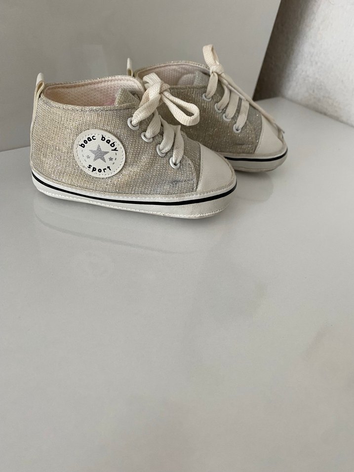 Bej Erkek Bebek İlk Adım Ayakkabısı Velcro - Görsel 4