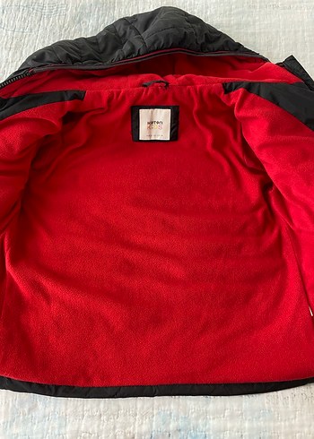 Erkek Çocuk Gri Fermuarlı Kapüşonlu Mont - Görsel 5