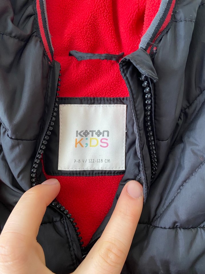 Erkek Çocuk Gri Fermuarlı Kapüşonlu Mont - Görsel 4