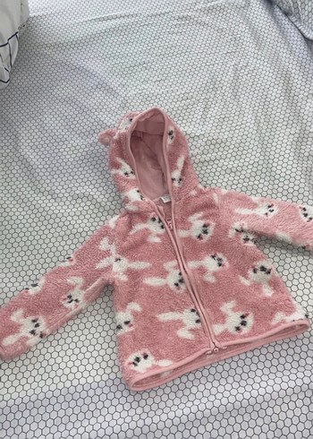 Kapüşonlu Pembe Kürklü Bebek Kız Tulum - Görsel 2