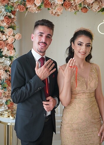 s Beden camel Renk Abiye elbise