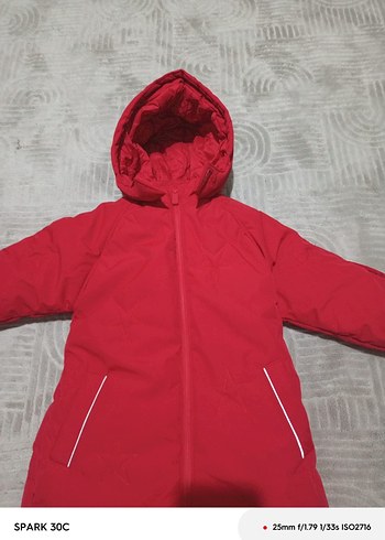 Kız Bebek Kırmızı Fermuarlı Kar Tulumu - Görsel 3