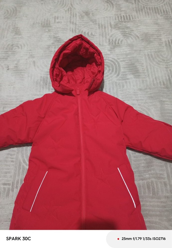 Kız Bebek Kırmızı Fermuarlı Kar Tulumu - Görsel 3