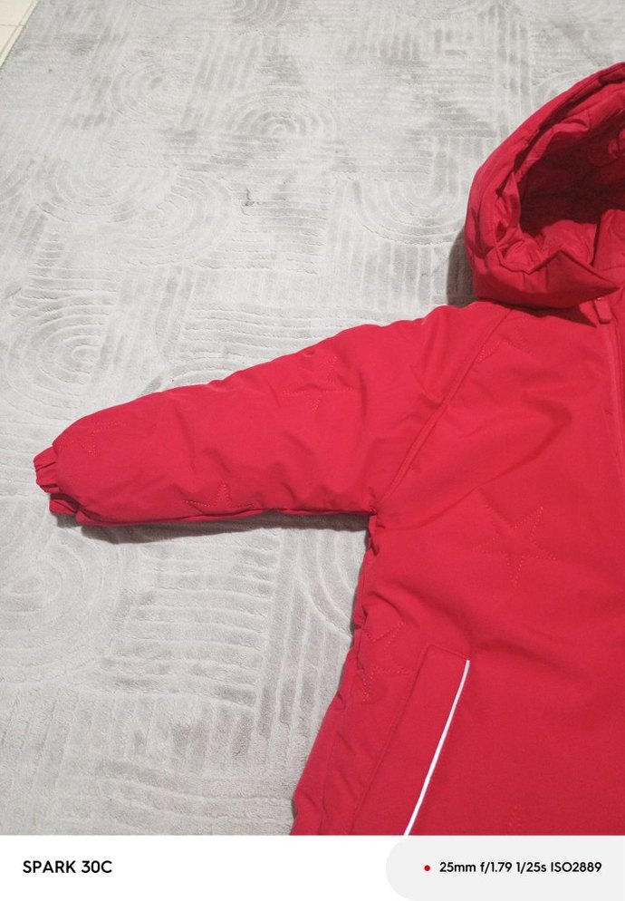 Kız Bebek Kırmızı Fermuarlı Kar Tulumu - Görsel 4