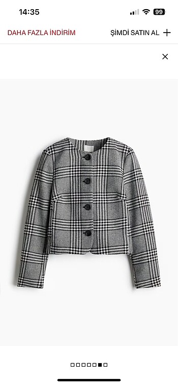 H&M Ekoseli Ceket