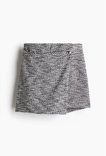 H&M Anvelop Gri Şort Etek