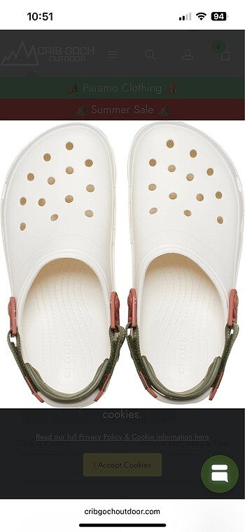 42 Beden beyaz Renk Crocs All Terrain Clog 42-43