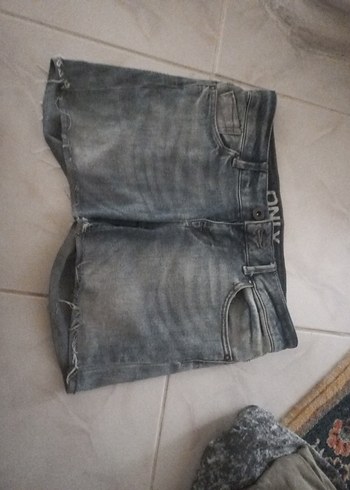 Diğer Only Gri Yikamali Denim Sort