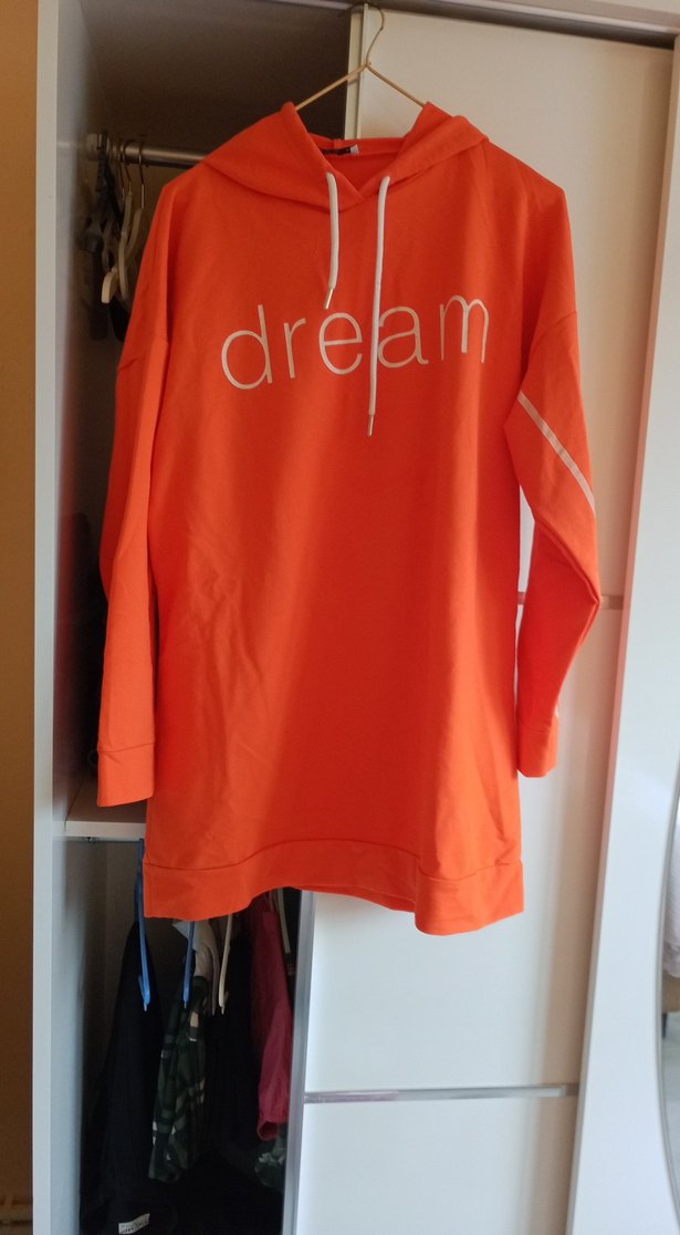 Turuncu Baskılı Uzun Kollu Sweatshirt - Görsel 2