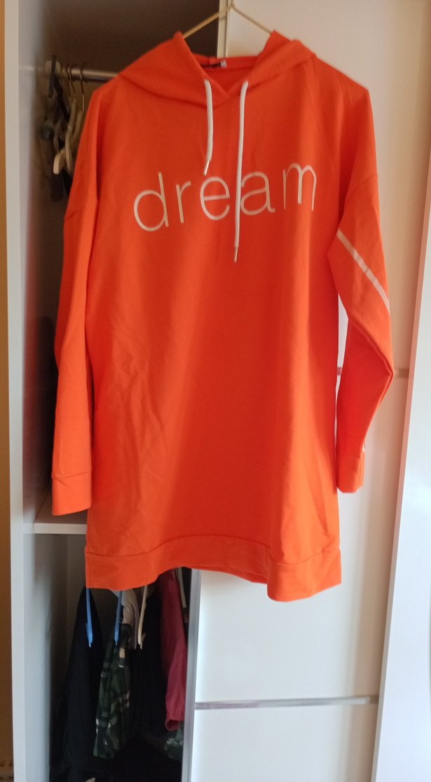 Turuncu Baskılı Uzun Kollu Sweatshirt - Görsel 3