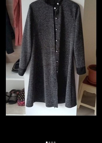 Gri Uzun Düğmeli Kadın tunik - Görsel 2