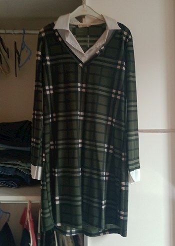 Ekoseli Uzun Kollu tunik paraya ihtiyacım var satıyorum - Görsel 2