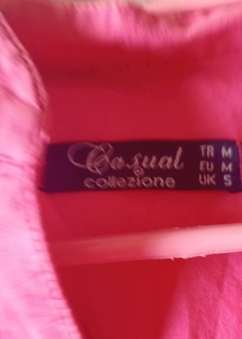 Pembe Keten V Yaka Düğmeli Kadın Gömlek paraya ihtiyacım var - Görsel 4