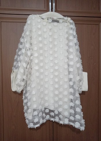 Krem Uzun Kürklü Kadın takim - Görsel 5