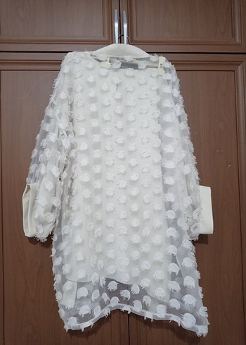 Krem Uzun Kürklü Kadın takim - Görsel 3