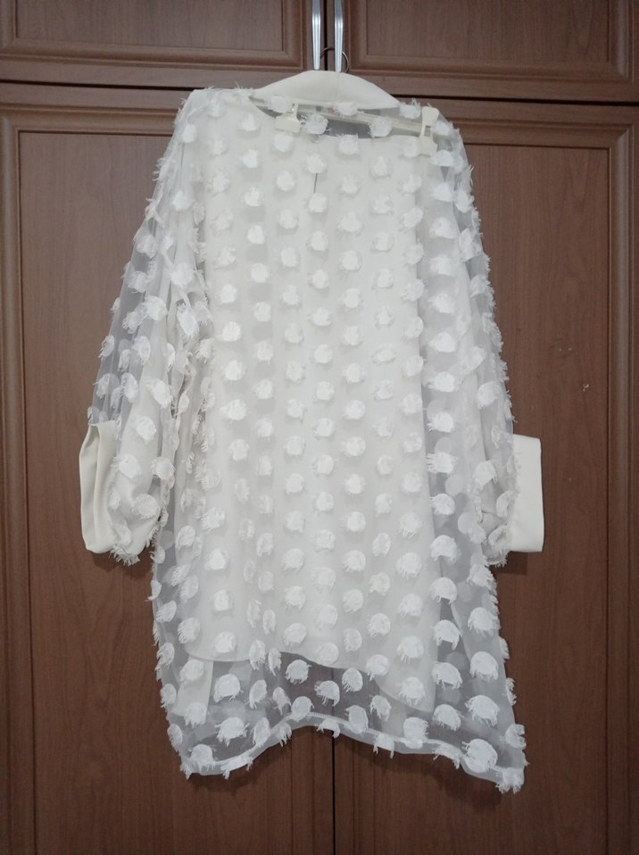 Krem Uzun Kürklü Kadın takim - Görsel 5