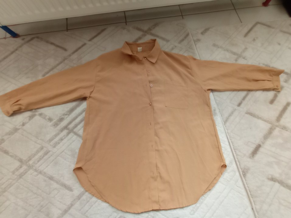 Yeşil Uzun Kollu Keten Gömlek - Görsel 2