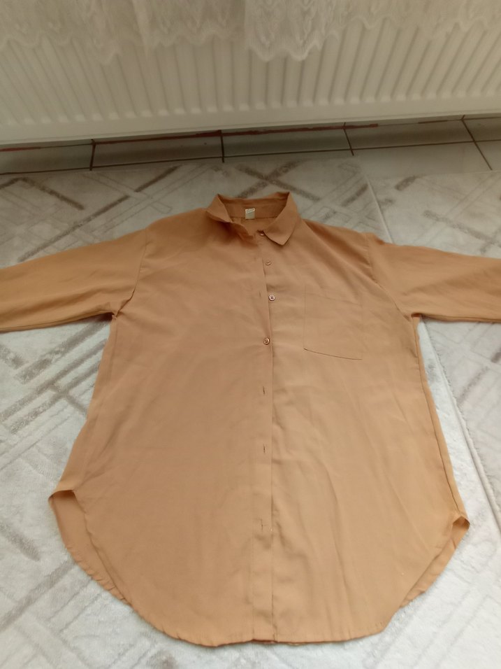 Yeşil Uzun Kollu Keten Gömlek - Görsel 3