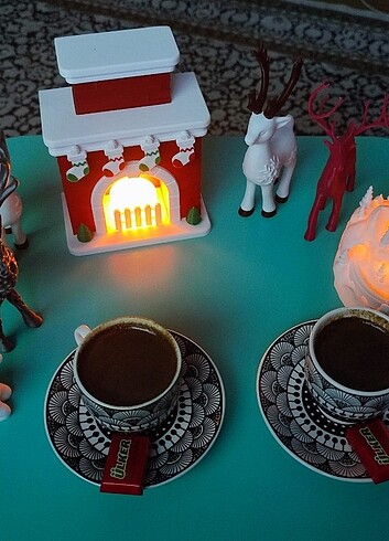 Noel Kış Köyü LED mum ile - Görsel 4