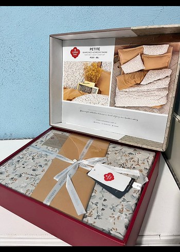 Bej ve Gri Desenli Nevresim Takımı - Görsel 2