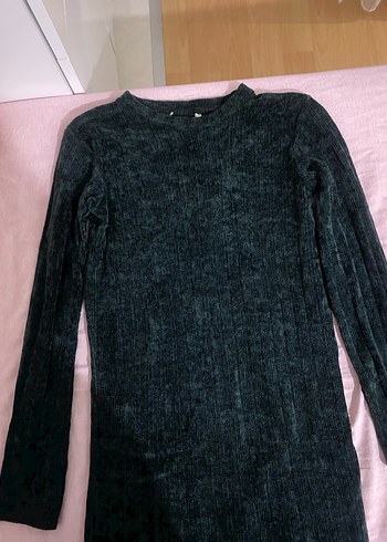 Yeşil Uzun Kollu Midi Triko Elbise - Görsel 2