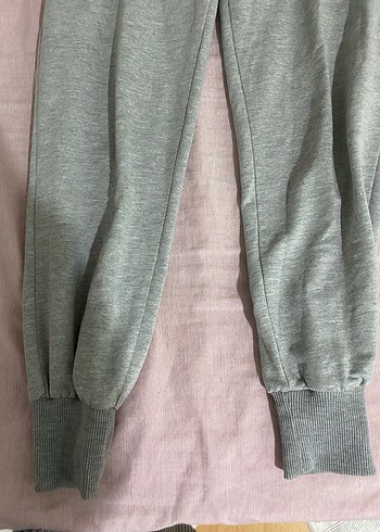 Kadın Gri Midi Eşofman Altı Fermuarlı Cepli - Görsel 2