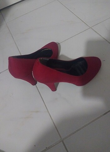38 Beden kırmızı Renk Bayan topuklu ayakkabı 