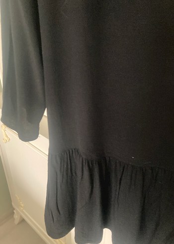 Siyah Uzun Kollu Midi elbise - Görsel 7